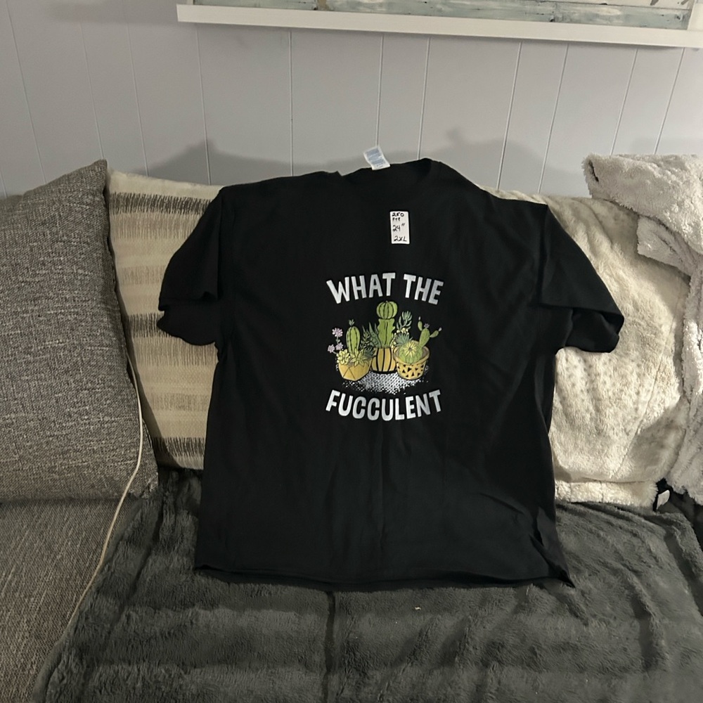 250.   Black Succulent Graphic T-Shirt